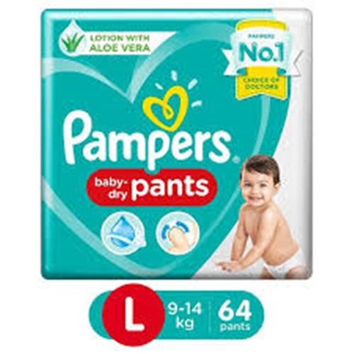 PAMPERS PANTS L (9-14kg)  64 PANTS